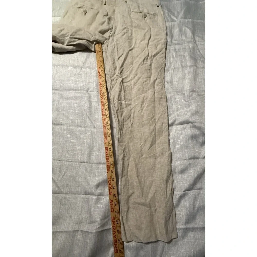 Joseph Abboud Heritage‎ Linen Dress Pants Mens 36 Khaki Italian